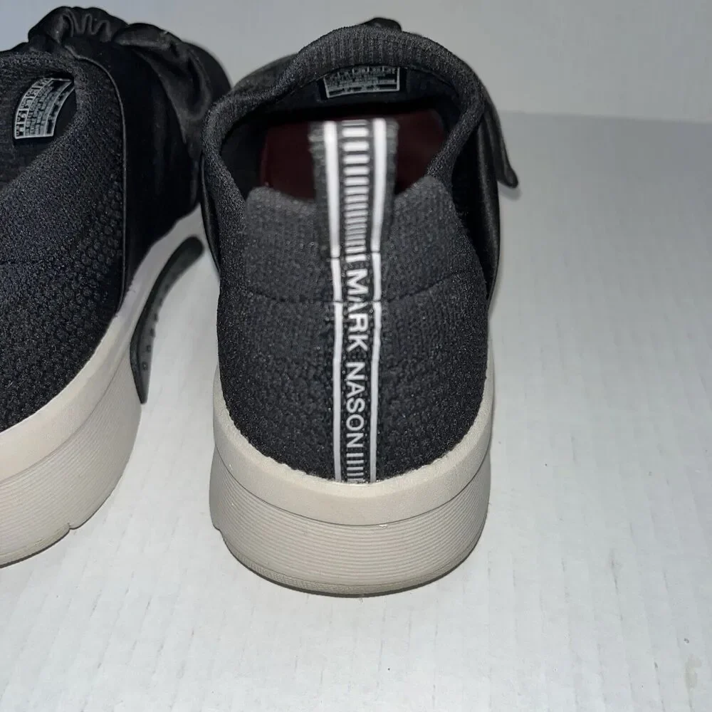 Mark Nason Los Angeles Black Knit Slip On Sneaker Shoe Size 8